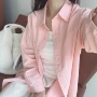 外穿长袖薄款显瘦衬衣