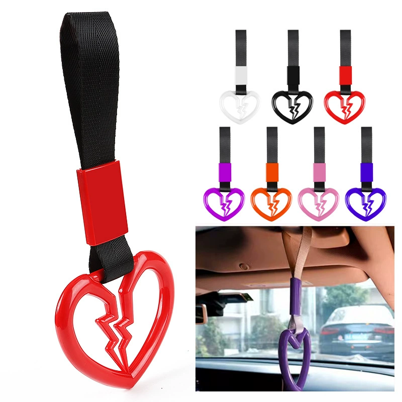 Трансграничная Горячая продажа JDM разбитое сердце Рука тянуть кольцо автомобиль взрыв сердце украшение предупреждение висит кольцо многоцветное дополнительное светящееся кольцо тяги