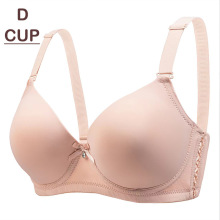 大码内衣女D杯文胸大胸显小胸防下垂聚拢薄款光面钢圈大罩杯bra