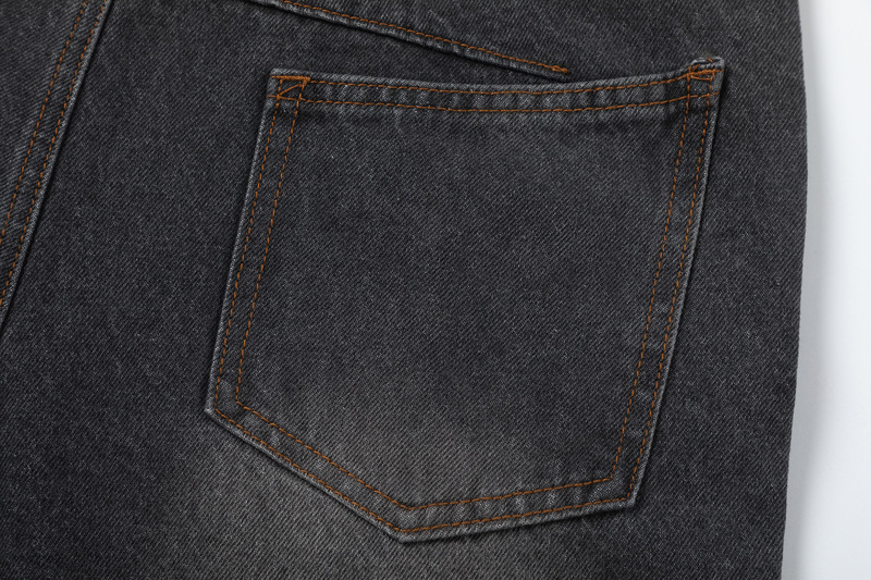 Men's Clothing retro multi-strand split jeans men's ins Fashion brand casual loose wide-leg trousers_voghion.com