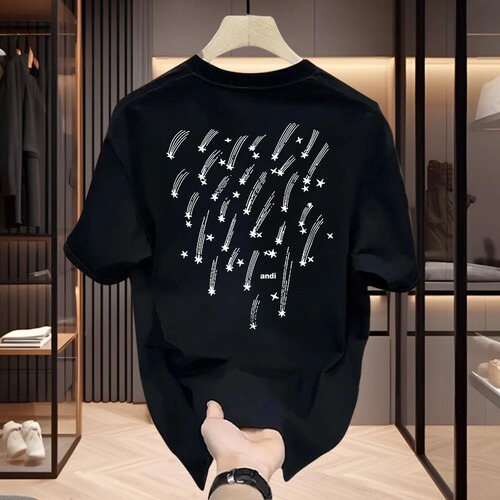 White women's short-sleeve T-shirt 2024 spring new stylish small shirt loose plus size half-sleeve T-shirt top Instagram trendy