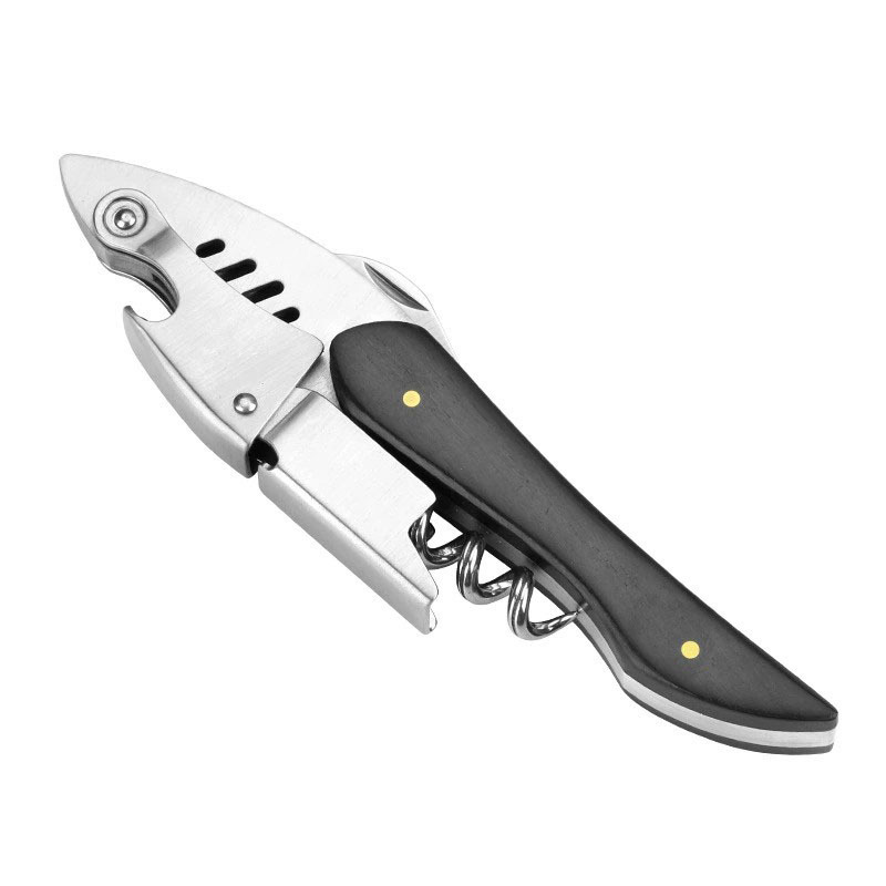 흑단 손잡이 - 레드 와인 병따개