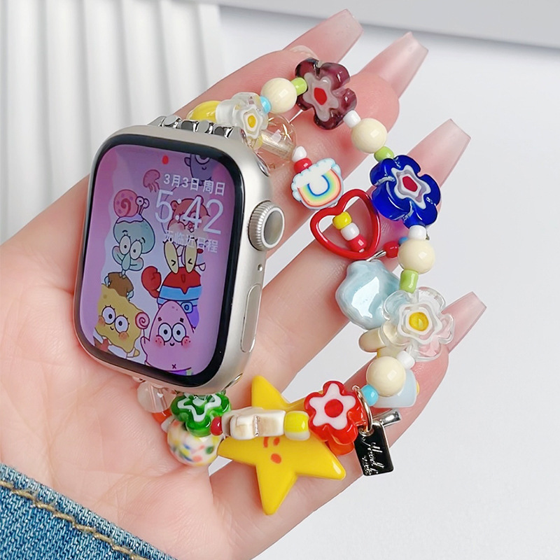 New colorful diy bracelet for iwatch strap S8 Apple S9 watch 8AppleWatch Women's