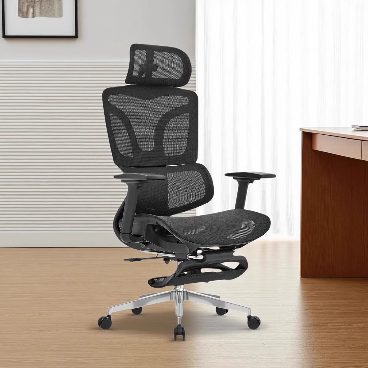 Simple Staff Office Chair for Home Use, Comfortable for Long Sitting, Reclining Gaming Chair, Breathable Mesh Lift Computer Chair for Conference Rooms