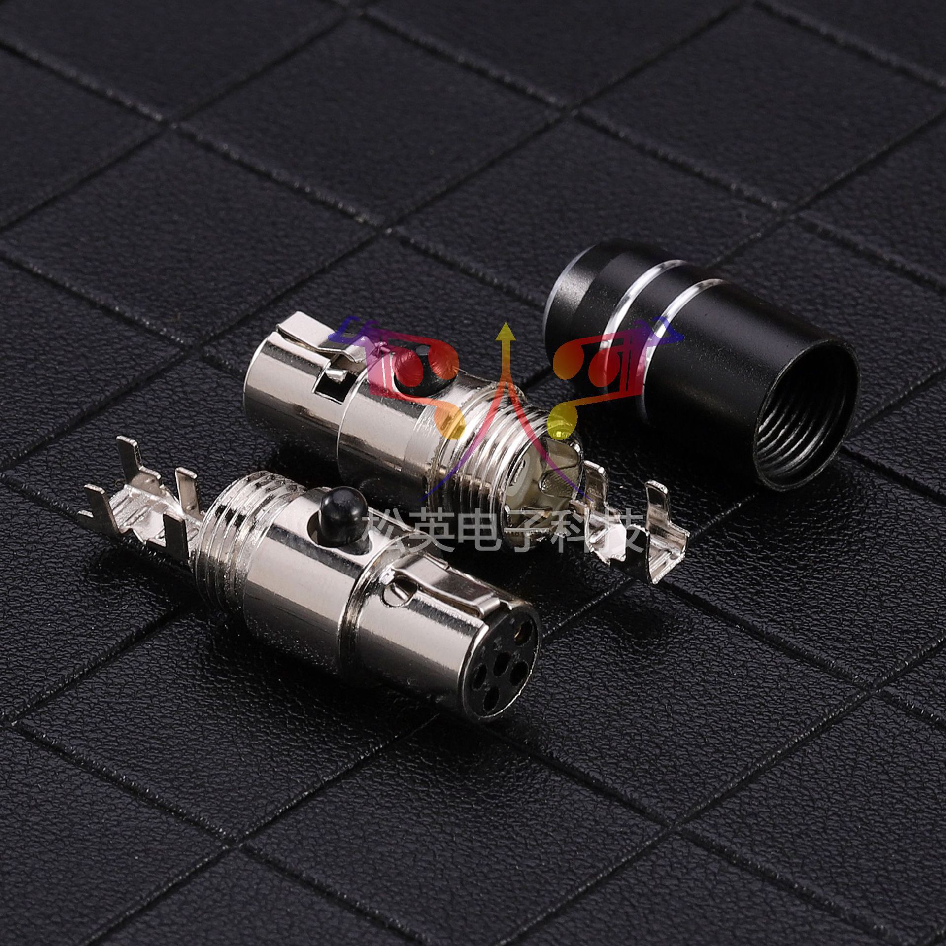 铜芯迷你卡农无线麦克风卡侬公MINI卡龙插头3-8芯卡农耳机插针