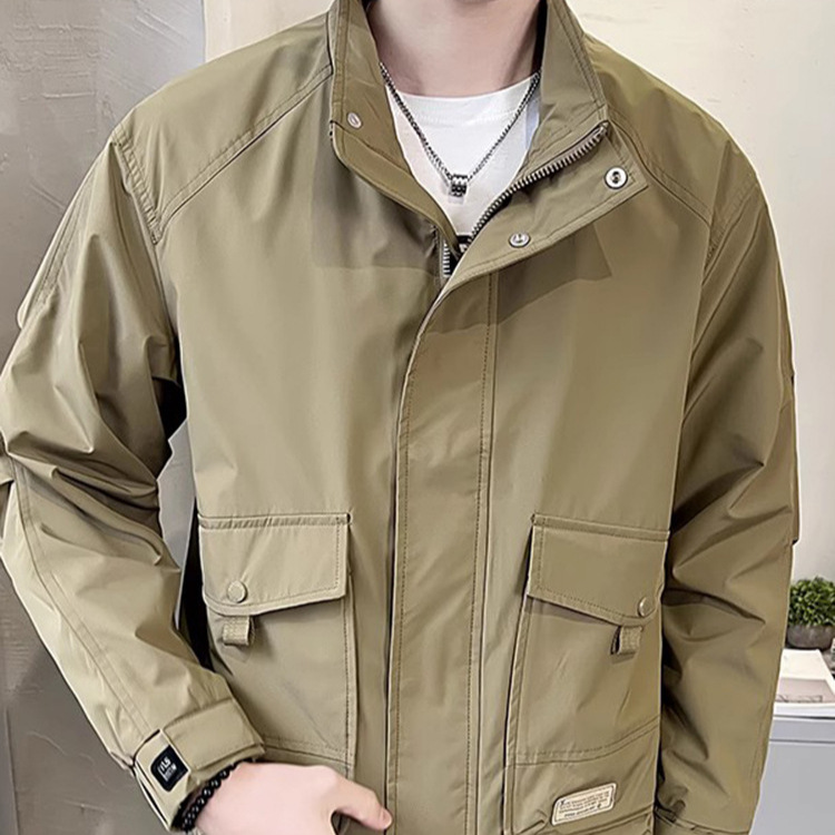 El cárdigan puede ser solapa, guapo, chaqueta de trabajo, estilo de primavera y otoño para hombres, estilo de moda suelto, chaqueta casual, chaqueta para hombres