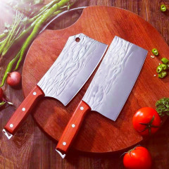 齊小濤鋼頭家用龍泉斬切刀鋒利切片廣東陽江廚房刀具套裝砍骨菜刀