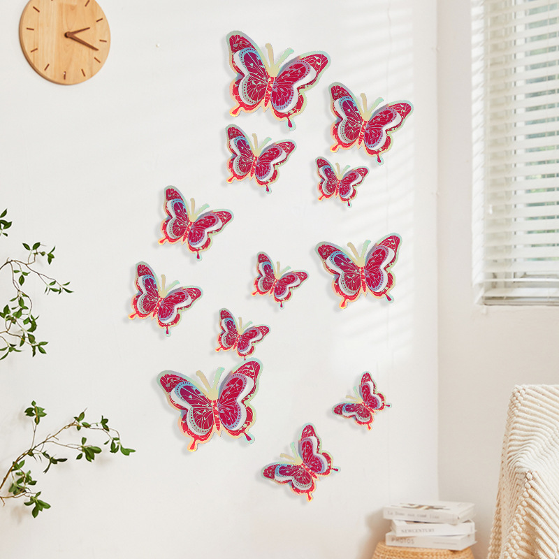 Stickers muraux 3d papillon doré décoration adhésive maison_voghion.com