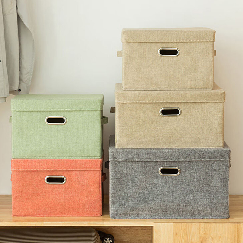 Caja de almacenamiento plegable con cubierta, caja de almacenamiento de ropa, caja de acabado de juguetes, caja de almacenamiento de armario plegable tipo cajón, fábrica de cajas de almacenamiento