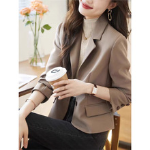 气质西装外套女2024春秋季新款高级简约通勤百搭西服女上衣短款