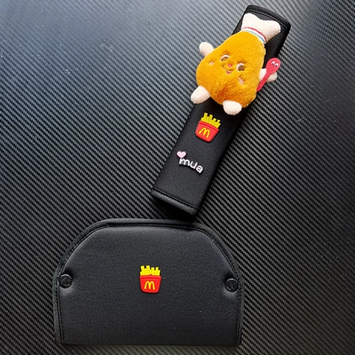Cross-Border Protective Shield Four-Season Cartoon Children's Safety Belt Shoulder Pad Anti-Neck Strangulation Car-Mounted Baby Shoulder Pad Adjustment Set (Seat belt shoulder pad) - shield-big-chicken-leg-four-seasons-model-universal-for-both-left-and-right