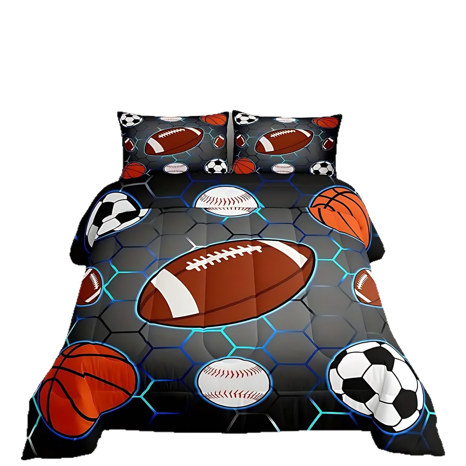 TEMU / JIT clásico tema de moda de béisbol textil transfronterizo impresión digital HD 180gms conjunto de edredón