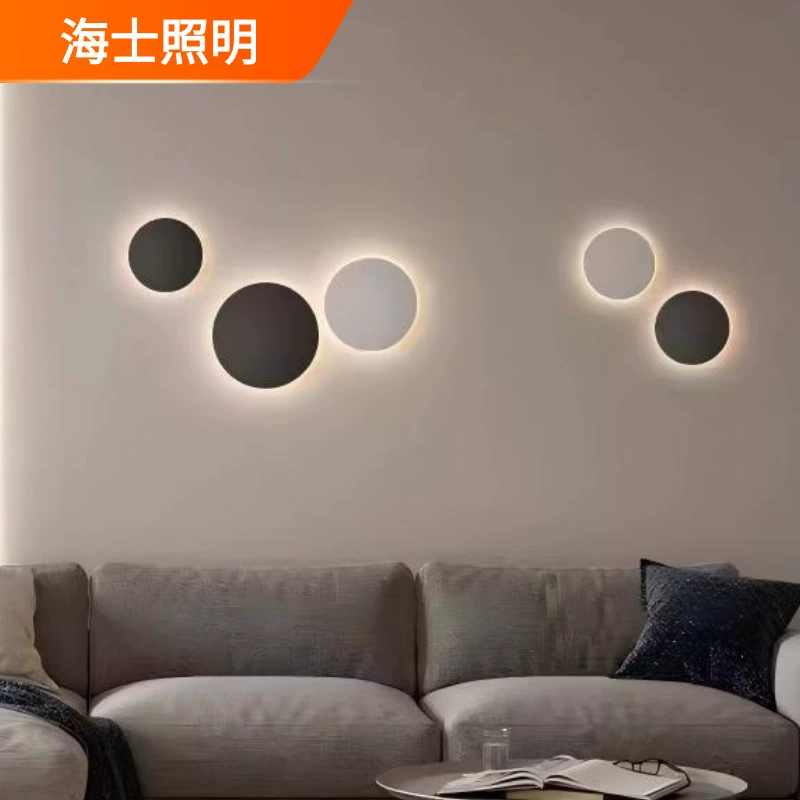 Скандинавский простой светодиодный круглый настенный светильник для спальни, прикроватный светильник, коридор, лестница, входная стена, современный светильник