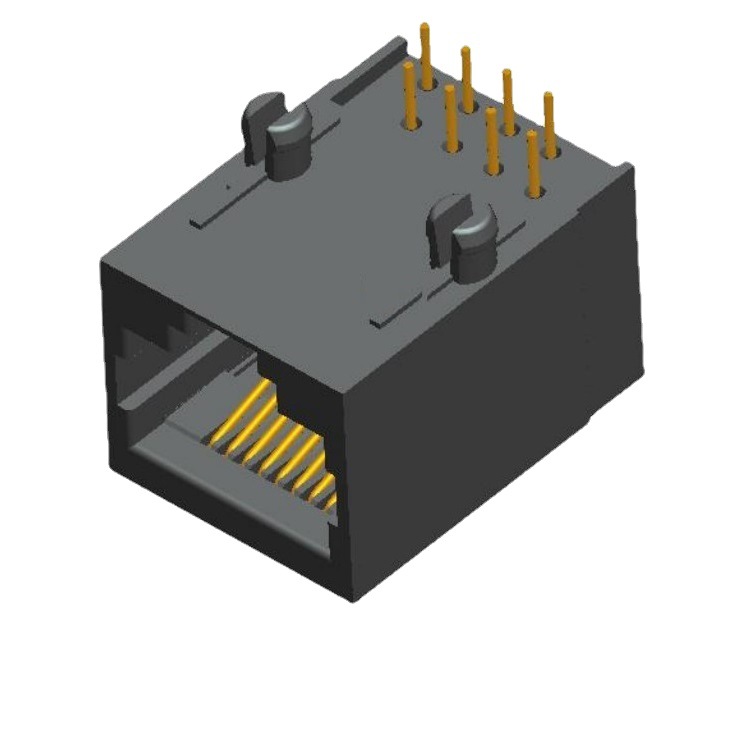 电话PCB插座  电话RJ45插口  卧式RJ45插口8针 网孔PCB母座卧式