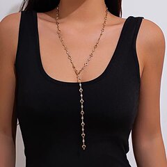 長いY形のネックレスの女性のネックレスの愛の鎖のペンダントのネックレスの長いネックレスのセーターの鎖とフリンジの鎖