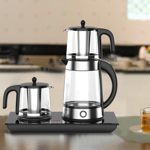 Middle East Hot-Selling Glass Electric Water Kettle Set Tea Tray Digital Display Touch Screen Tea Set Insulated Tea Tray Combination Factory Direct Sale