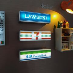 コンビニ冷蔵庫マグネットクリエイティブライトサインディスプレイカード磁気ローゼン 711 ファミリーライトボックスおもちゃモデル発光