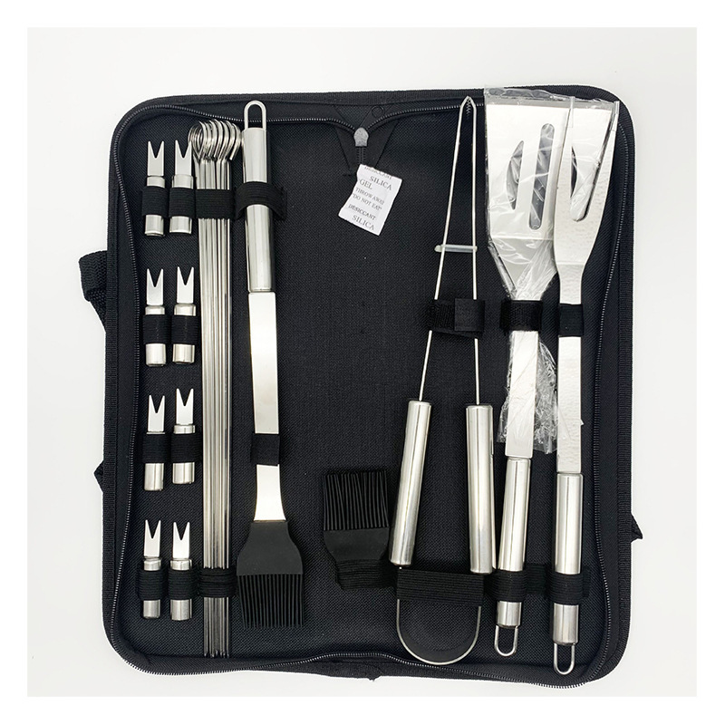Amazon BBQ acero inoxidable Oxford fabricantes set de parrilla al aire libre en stock set de herramientas de parrilla