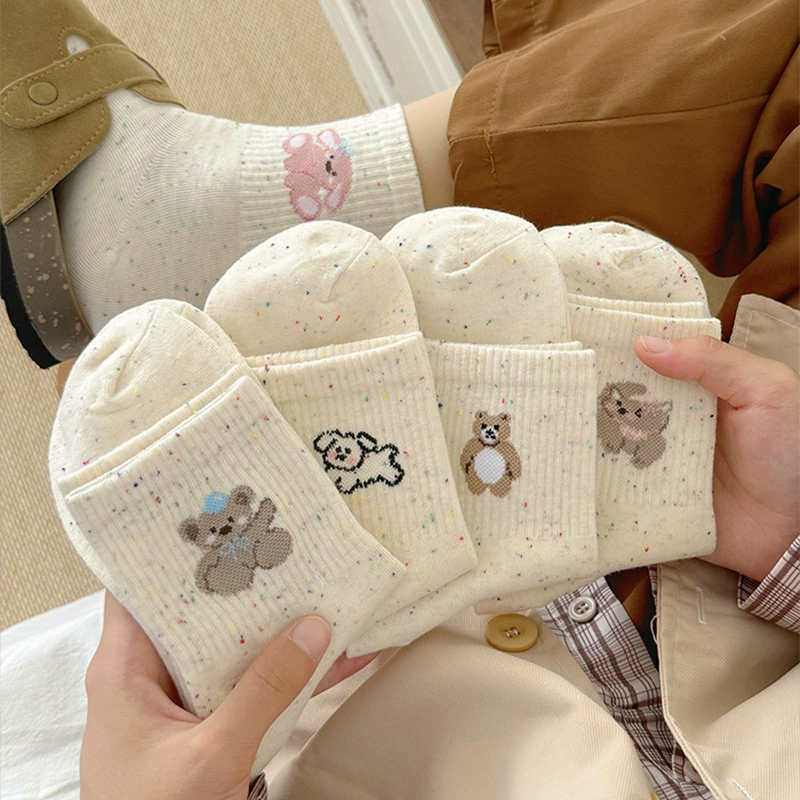 Носки женские хлопчатобумажные средние весенние и осенние высокие значения