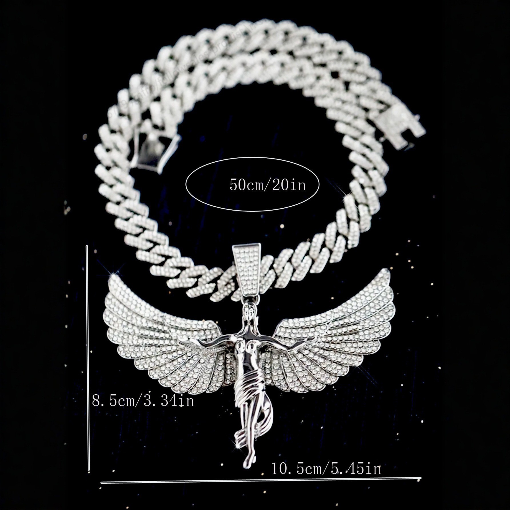 Collar plateado de 18 pulgadas