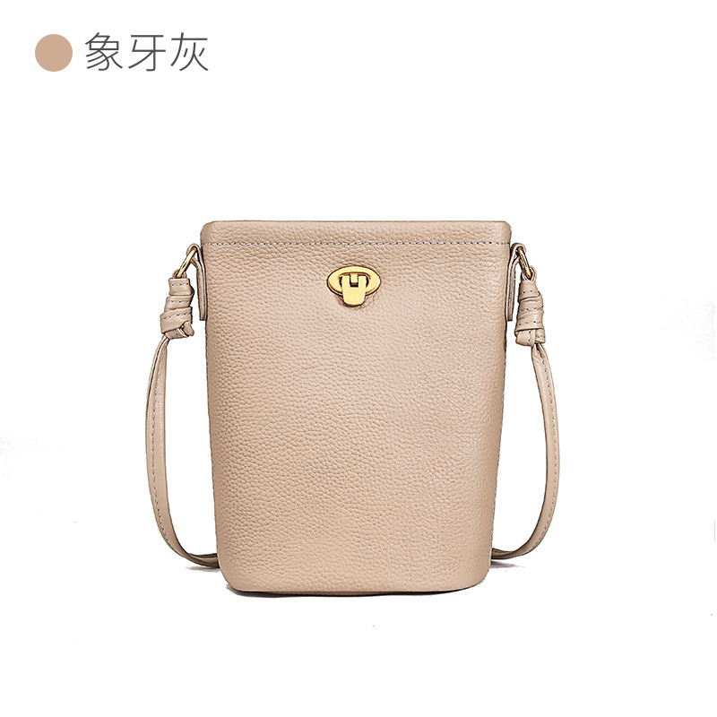 Nuevo bolso para teléfono móvil cuero de gran capacidad estilo japonés simple de gran capacidad mensajero de un solo hombro bolso de almacenamiento para teléfono móvil de mujer