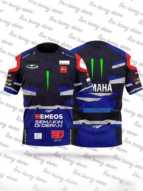 [in stock Now] YAMAHA Monster Energy logo Motorcycle Cross-border Europe and America Outdoor Sports T-shirt Factory