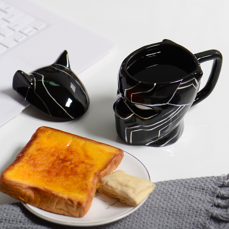 Selección estricta Nochebuena Jack gato taza Halloween parodia Taza de cerámica forma creativa lindo gato fresco Taza de cerámica