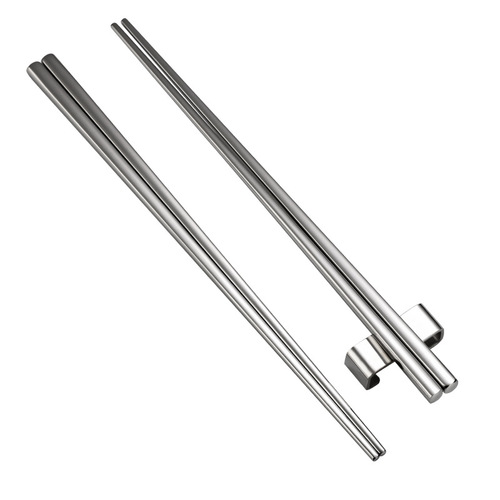 304 square stainless steel chopsticks for home non-slip personalized kitchen insulation hollow Korean chopsticks home decoration chopsticks