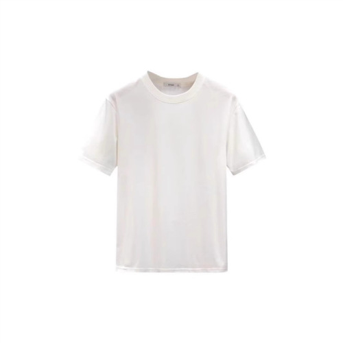Summer short-sleeved 180g milk silk short t-shirt men's loose casual opaque solid color bottomed shirt top simple short-sleeved