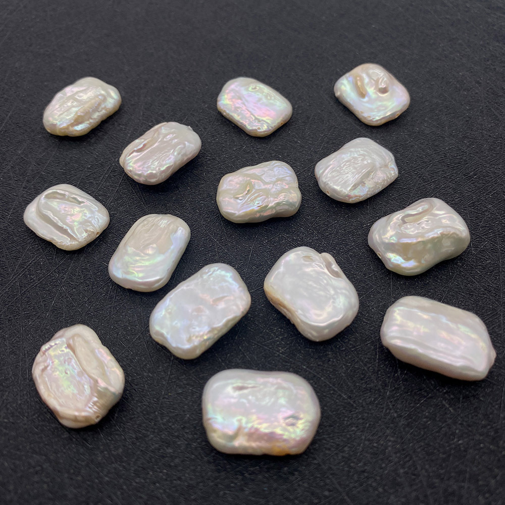 4g Weight Beads Jewelry Making Type 14*20-15*21mm Jewelry Making Size 1 Piece 14*20-15*21mm Freshwater Pearl Geometric Smooth Jewelry Accessories Beads