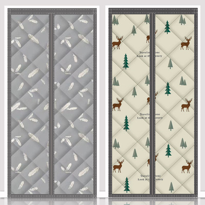 冬季棉門簾加厚保暖家用空調保溫擋風防風隔音防寒自吸隔斷免打孔