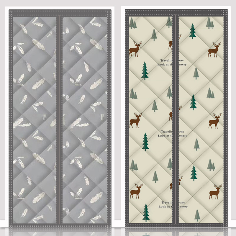 冬季棉門簾加厚保暖家用空調保溫擋風防風隔音防寒自吸隔斷免打孔