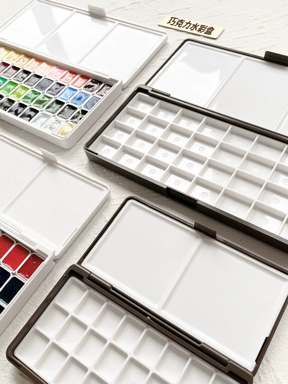 24 цвета 48 цвета пластиковая коробка акварельные пигменты раздельные коробки 1ml2ml Половина блока полный блок хранения пустая коробка руки медленно