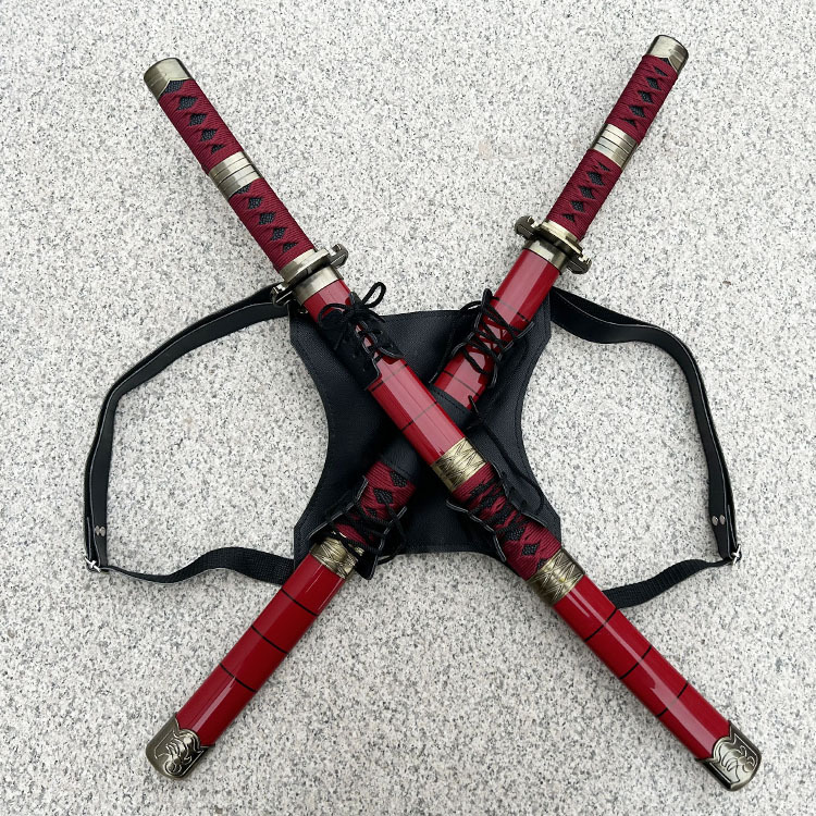 Arnés doble para espada y cuchillo, cosplay