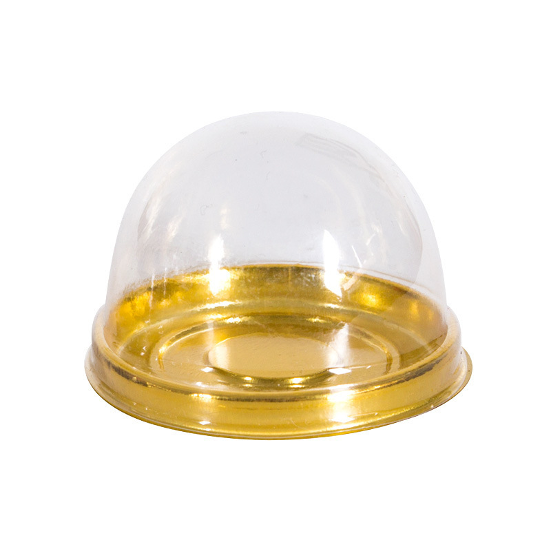 Tapa de plástico cuadrado redondo blister caja yema de huevo caja de la torta titular de la torta de Luna snack caja de nieve caja de belleza 50 piezas