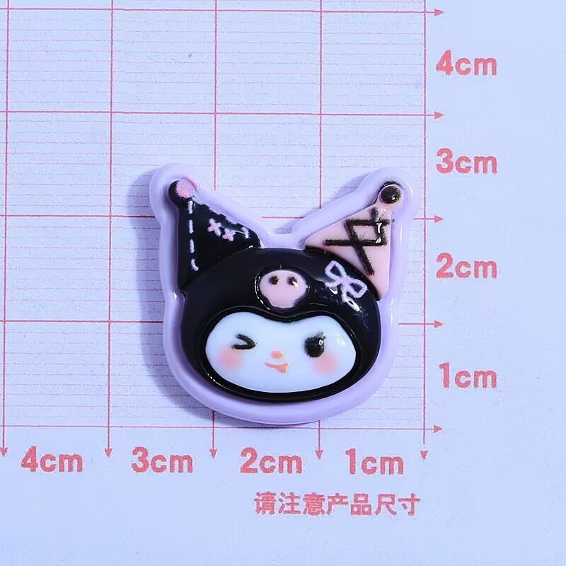 光沢のあるカラフルなサンリオヘッド手作り DIY クリーム接着剤ヘアピン携帯電話ケース水カップ文具樹脂アクセサリー卸売|undefined