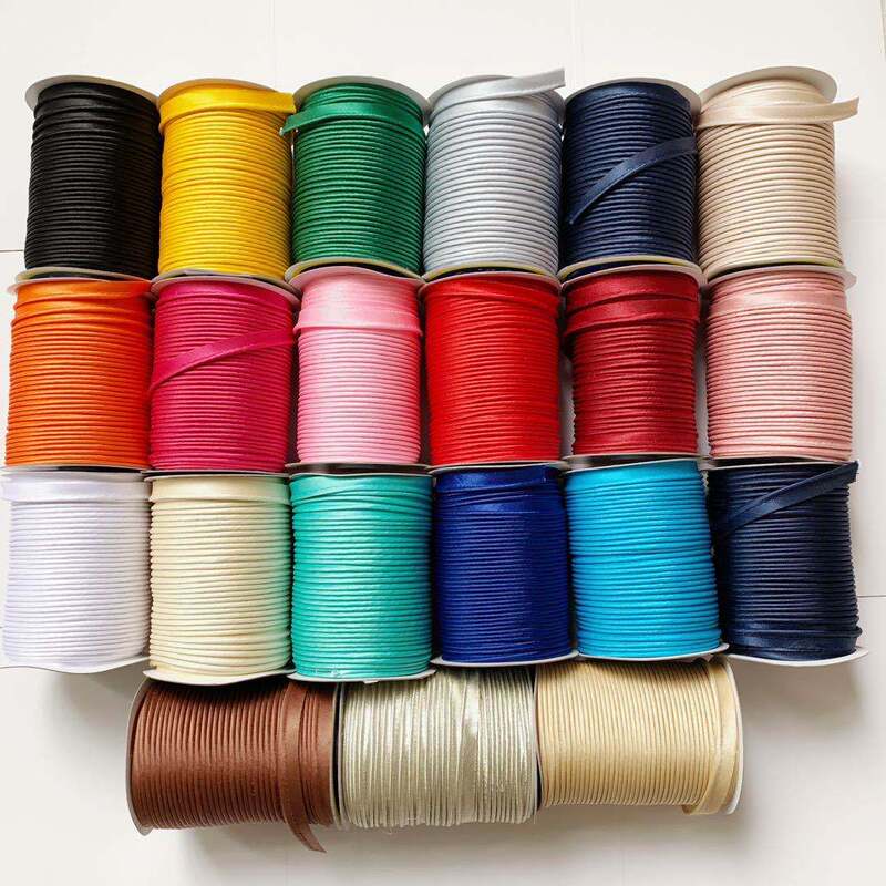 Satin Hemming Mother-In-Law with Polyester Core-Spun Hemming Strip Cheongsam Home Textile Piping Strip 66m Length Satin Hemming Mother-In-Law with Polyester Core-Spun Hemming Strip Cheongsam Home Textile Piping Strip 66m Length