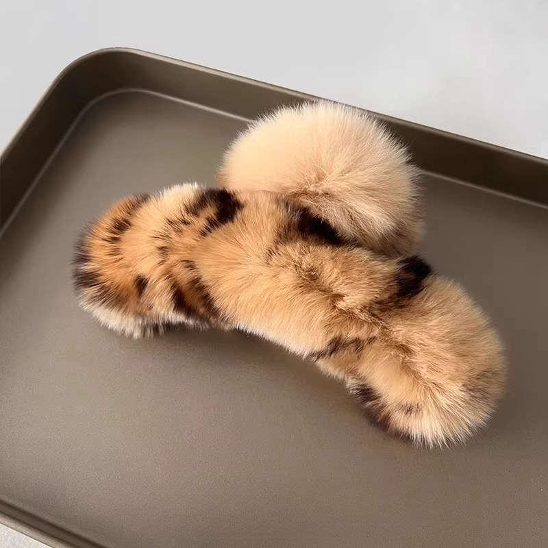 Yellow leopard print large -13cm