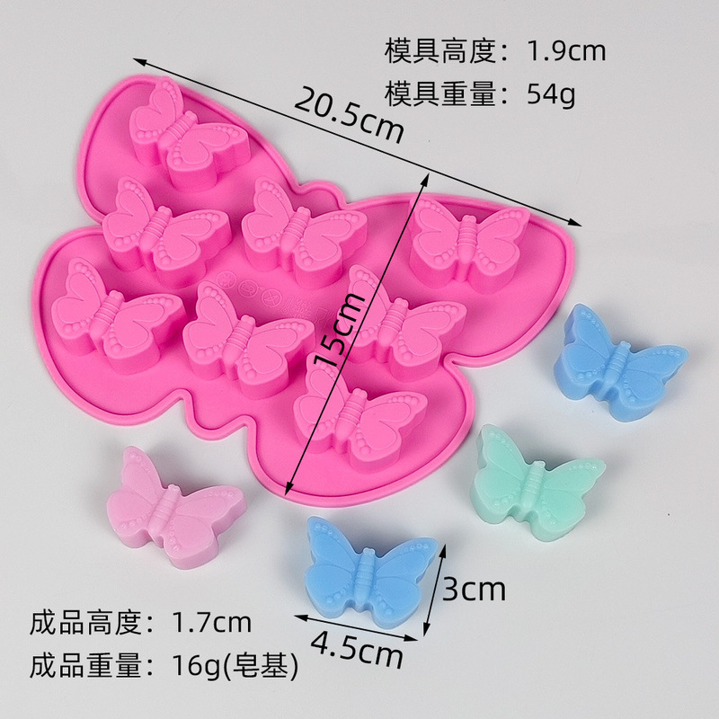 9連異なる草花形食品級シリコン型チョコレートキャンディーゼリー凉粉金型DIY手作り石けん型|undefined