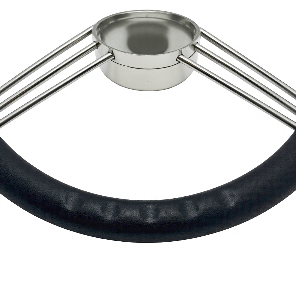 Three-spoke stainless steel 304 foam soft grip ship steering wheel, yacht rudder wheel, marine steering wheel