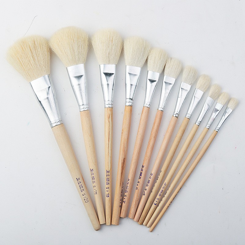 Weizhuang venta al por mayor de cerámica de pintura pluma cepillo de lana suave cabeza S pluma de cerámica pintura artesanal pintura pincel dibujo pintura pluma