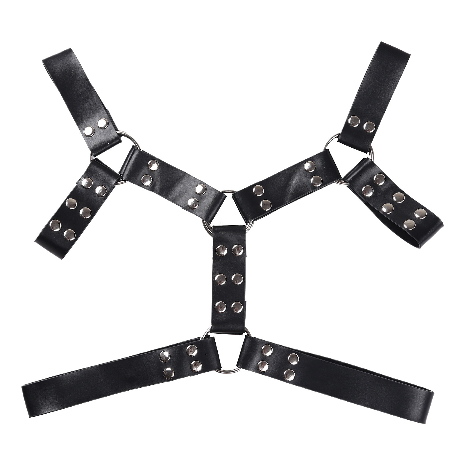 Juguetes adultos del sexo de los hombres de cuero ajustable vinculante ropa sexy fitness músculo correa de hombro correa de pecho