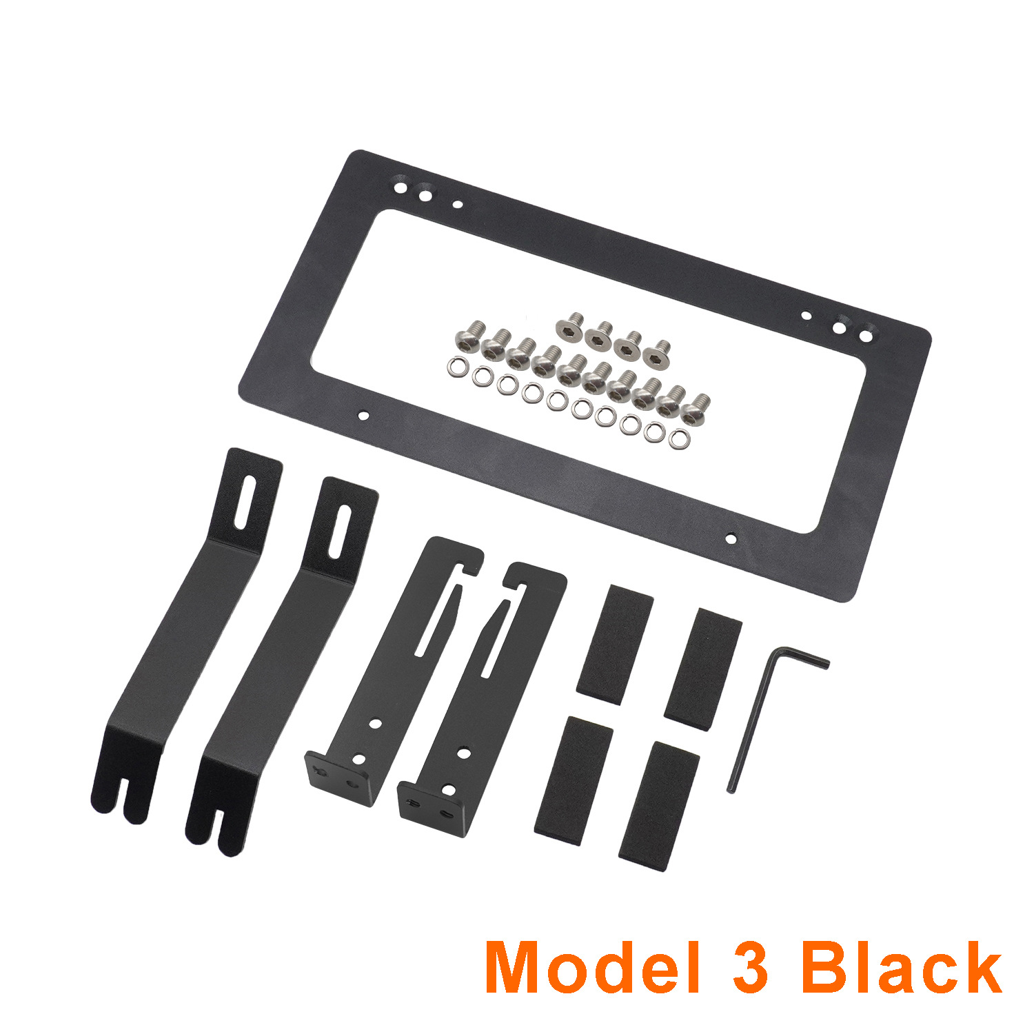 Compatible With Model Y3 Personalized US Car Protection Frame No Drilling Required Tesla Front License Plate_voghion.com