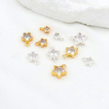 ͭ��18k���ɫ����˫�������˫���������ǵ�׹�ֹ�DIY��Ʒ���