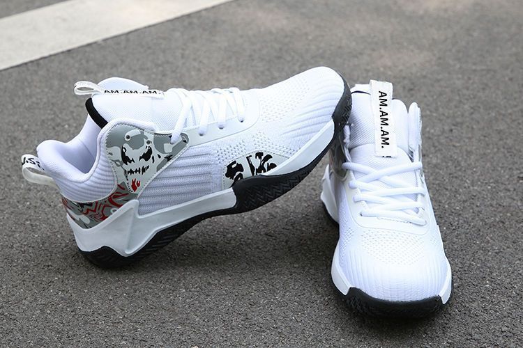Primavera e outono novos sapatos de basquete masculino alta superior tênis respirável casual elástico cross border correndo_voghion.com