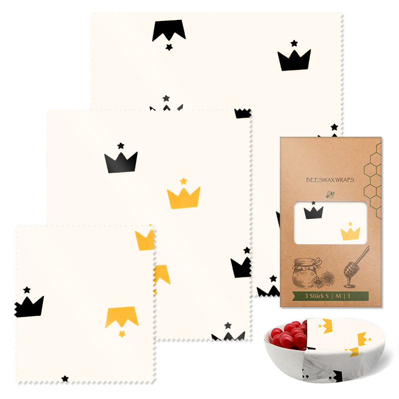 크라운 3 피스 세트; 밀랍 신선한 보관 포장; 종이/판지
