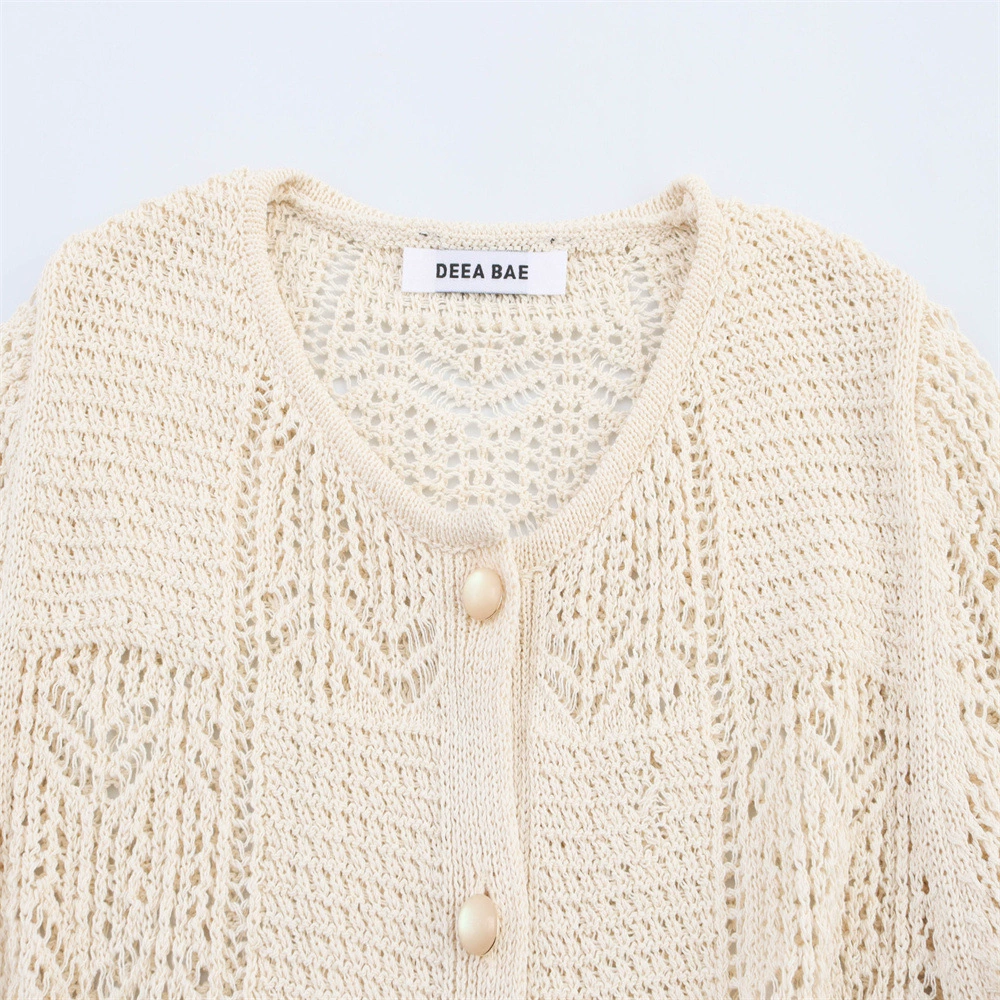 Summer long-sleeve with a round collar, sweater, jacket