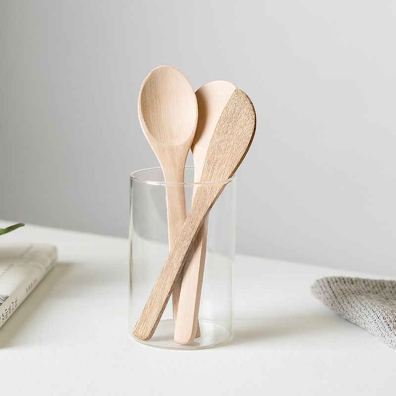 Unpainted and Unwaxed Wooden Gift Spoons for Foreign Trade and Domestic Sales, Honey Spoons, Children's Small Wooden Spoons, Manufacturer Engraving, Wholesale, Portable