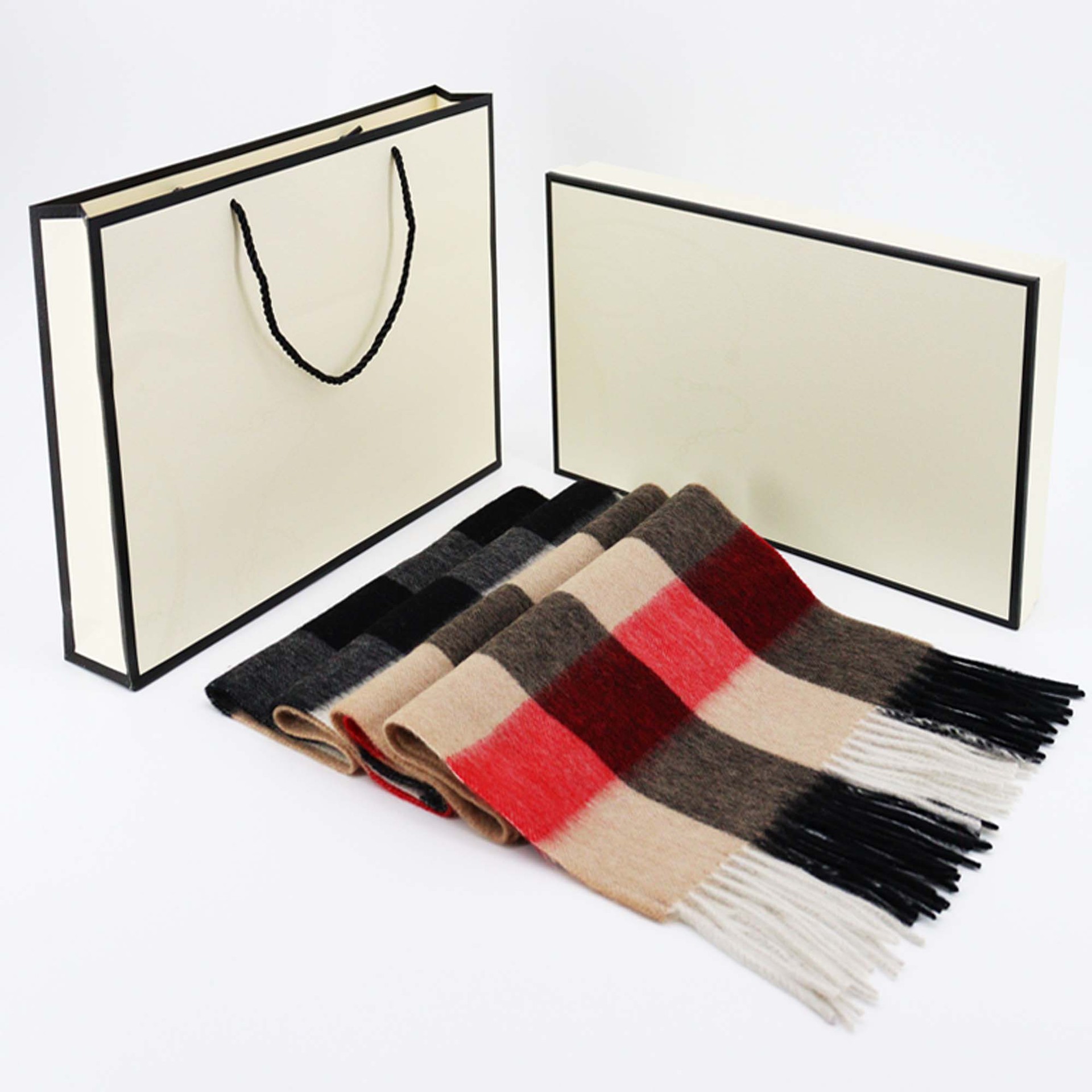 Caja de regalo de lujo ligero de alta gama (sin bufanda) adecuada para bufanda de lana, chal grande, regalo de moda disponible