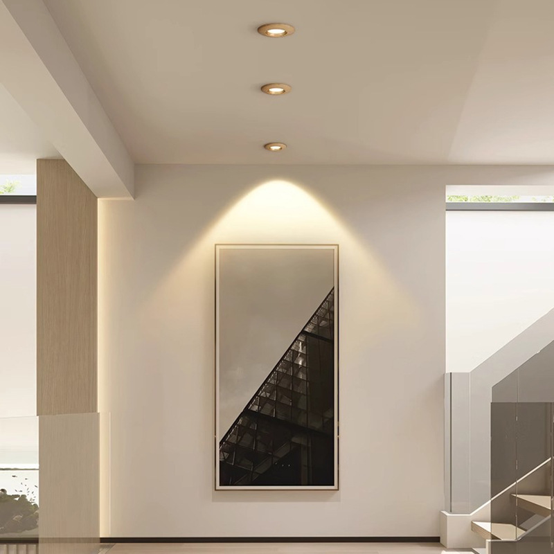 DOWNLIGHT LED 천장 조명 임베디드 거실 비 메인 라이트 홈 천장 구멍 라이트 복도 멀리 로그 바람 다운 라이트